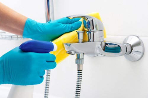 Local cleaners working in a Balham property with careful access considerations